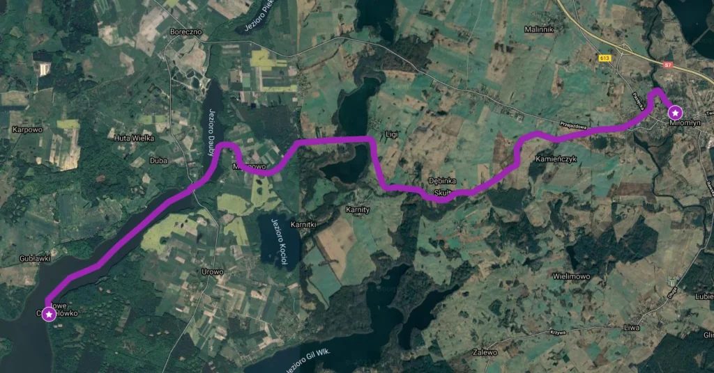 Zdjęcie trasy Przez Wrota Kanału Elbląskiego – Chmielówka – 16,5 km 1