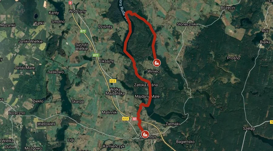 Zdjęcie trasy Pod Zielonym Dachem Kanału Elbląskiego – Winiec – 16,8 km 1