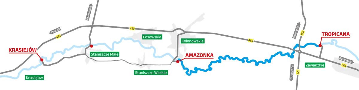 Zdjęcie trasy Trasa 1: Tropicana (Zawadzkie) → Amazonka (Kolonowskie) 1