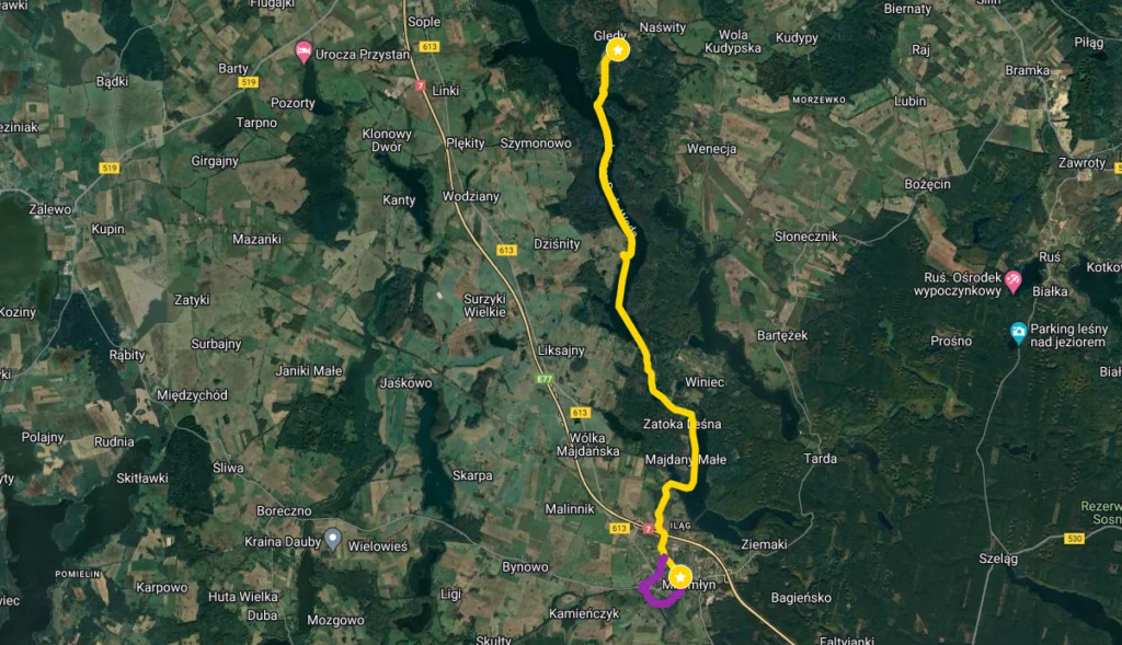 Zdjęcie trasy Pod Zielonym Dachem Kanału Elbląskiego – Ględy – 15,5 km 1